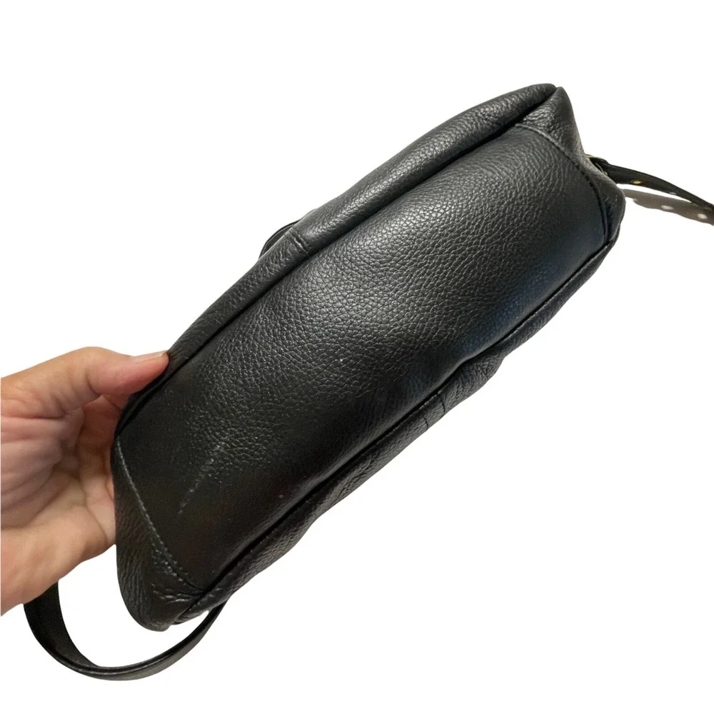 Stone &‎ Co Leather Crossbody Purse Bag Black Soft Adjustable Strap 11x7x3